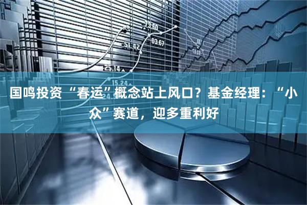 国鸣投资 “春运”概念站上风口？基金经理：“小众”赛道，迎多重利好